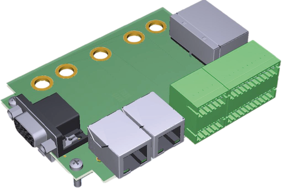 Additional optional board for AZ3Plus and AZ3Plus50 with connectors designed for the world of logistics and with additional features