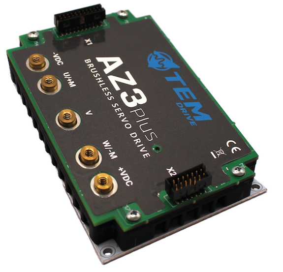 AZ3Plus - Extra-low voltage drive designed for the control of AC/DC brushless motors and DC motors. This drive can handle up to 1800 W of power output.